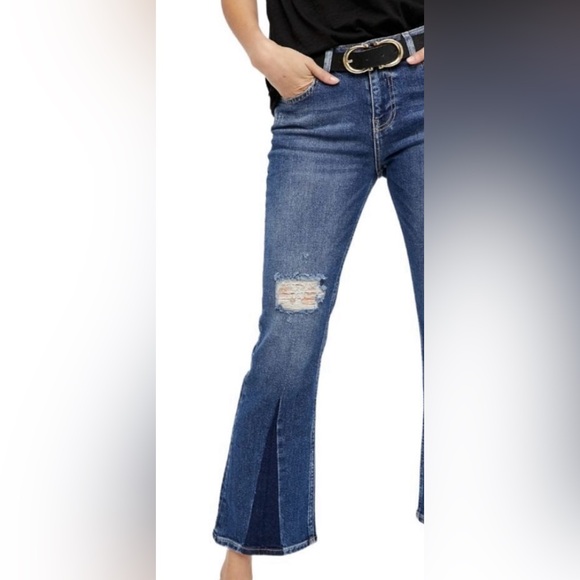 27 FREE PEOPLE Boot Cut, Flare, Cropped, Distressed, wide leg, 27 - Picture 4 of 11